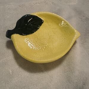 Italy Hand Painted Lemon Dish small soap trinket Peralimenti ceramic pottery